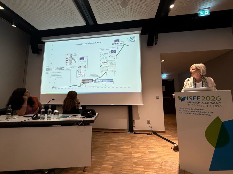 Martine Vrijheid, PhD, ISGlobal, presenting at the “Building Exposome Research in Limited-Resource Settings: A Global Representation” symposium.