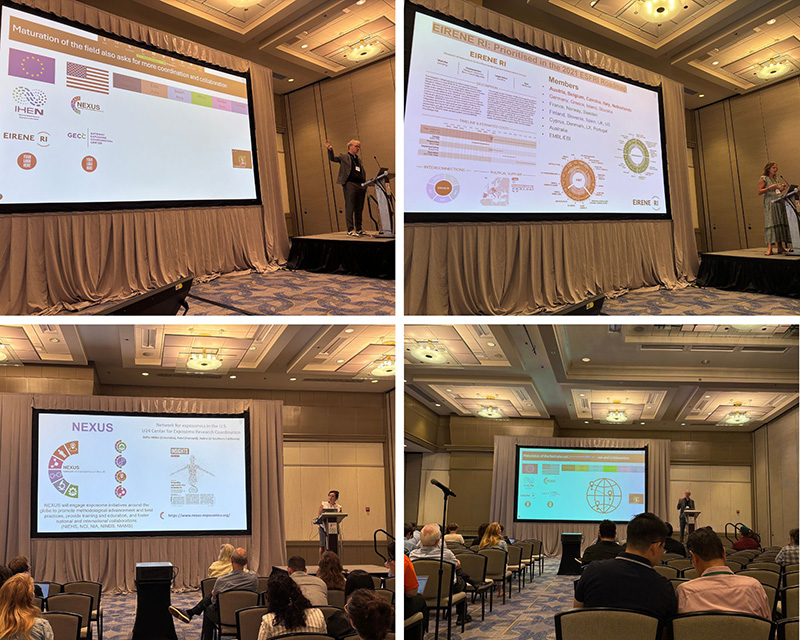 Roel Vermeulen, PhD, Utrecht University, Jana Klánová PhD, Masaryk University, Rima Habre, ScD, University of Southern California presenting at the Open Exposome Research Community Meetup (from left to right).