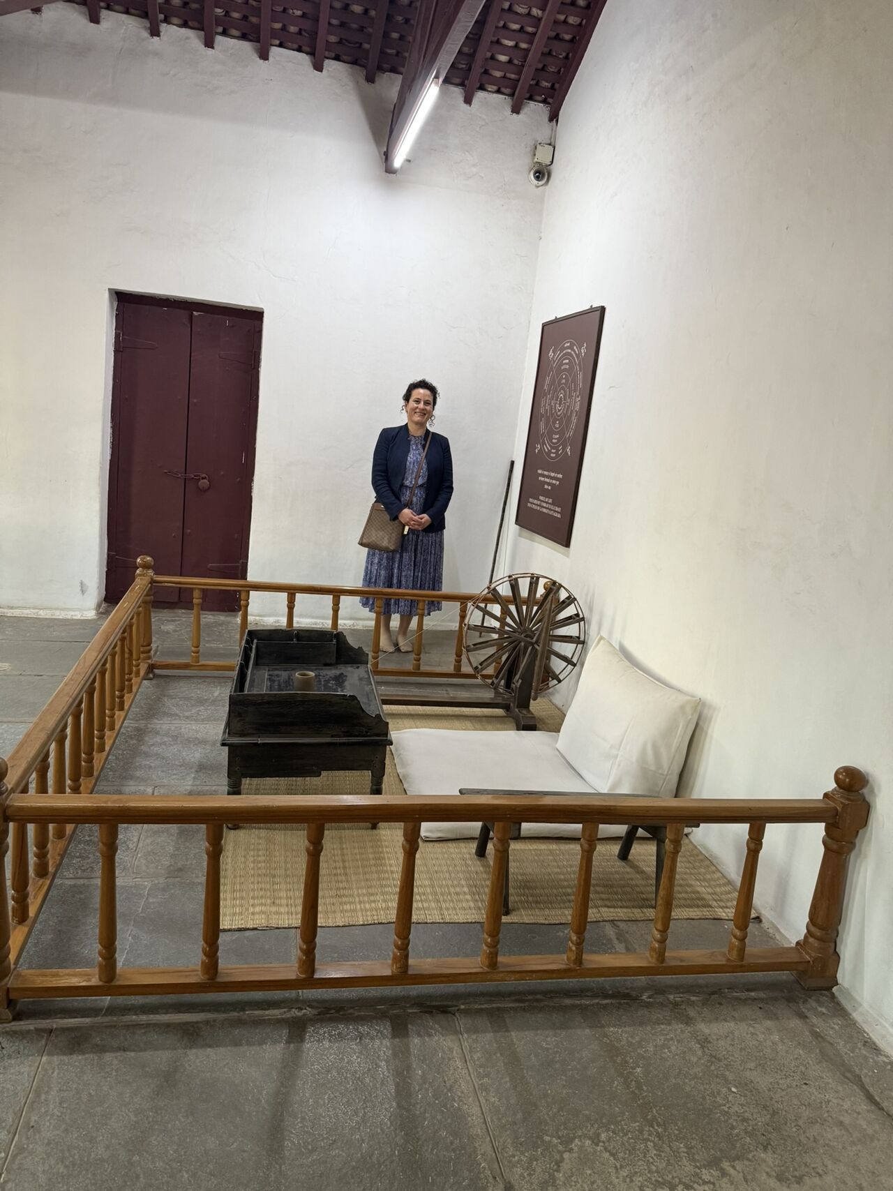 Photos of Mahatma Gandhi&rsquo;s wheel of life in Sabarmati Ashram in Ahmedabad, Gujarat - taken by Dr. Habre during her trip.